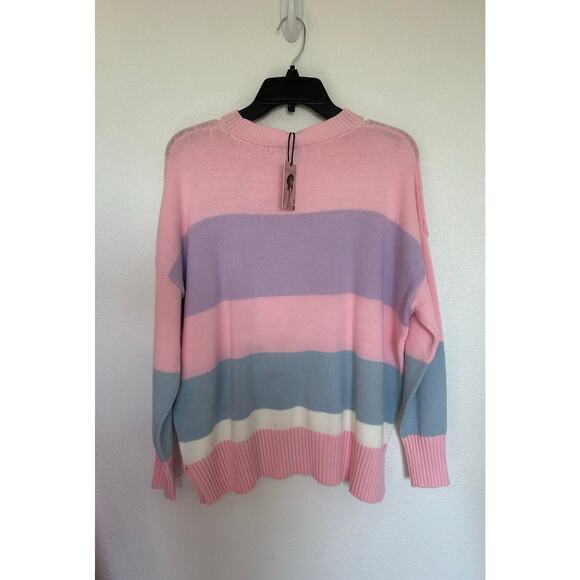 Sincerely Jules knit Pastel Crewneck Oversized Ski Sweater - S - Picture 2 of 3